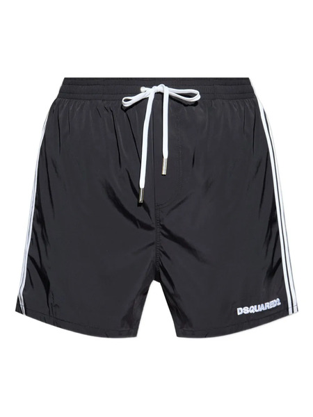  Dsquared2 Short De Bain à Logo Brodé - Noir 