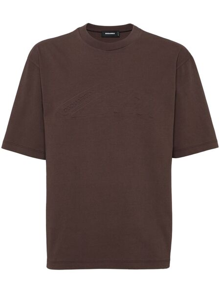  Dsquared2 T-shirt à Logo Embossé - Marron 