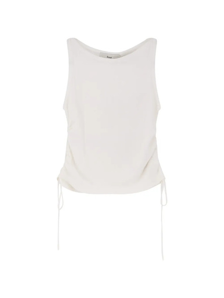  Dunst Side-drawstring Ribbed-trim Top - Tons Neutres 