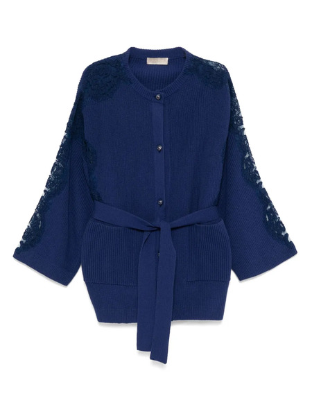  Elie Saab Cardigan à Boutonnière - Bleu 