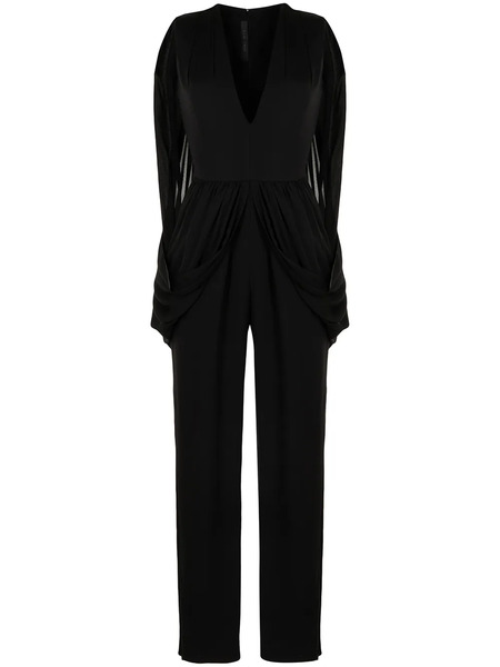  Elie Saab Combinaison à Col V Plongeant - Noir 