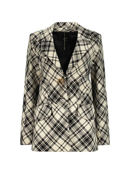  Ellery Veste à Carreaux Et Boutons Ornementés - Noir 