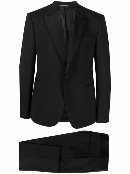  Emporio Armani Costume à Poches Plaquées - Noir 
