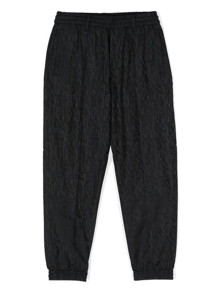  Emporio Armani Kids Pantalon De Jogging élastiqué à Logo Imprimé - Noir 