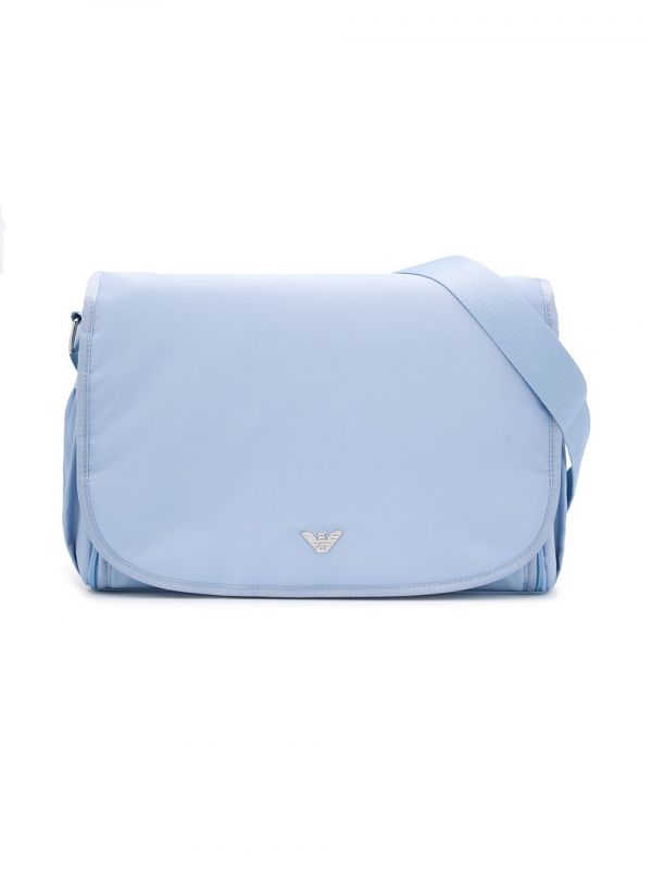  Emporio Armani Kids Sac à Langer à Plaque Tête De Mort - Bleu 