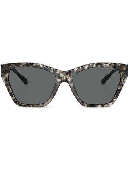  Emporio Armani Lunettes De Soleil à Monture Papillon - Gris 