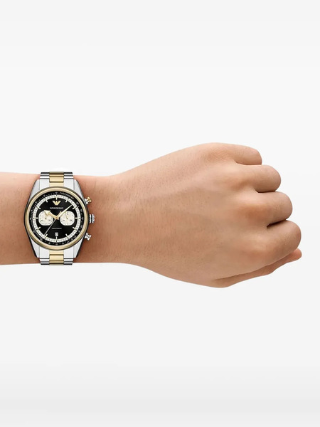  Emporio Armani Montre En Acier Inoxydable 42 Mm - Gris 