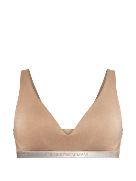 Emporio Armani Soutien-gorge à Bande Logo - Tons Neutres 