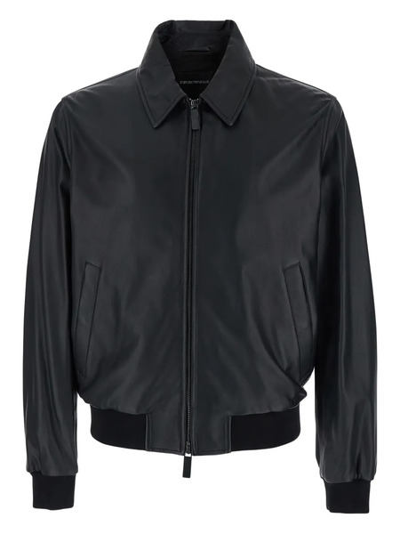  Emporio Armani Veste à Bords Nervurés - Noir 