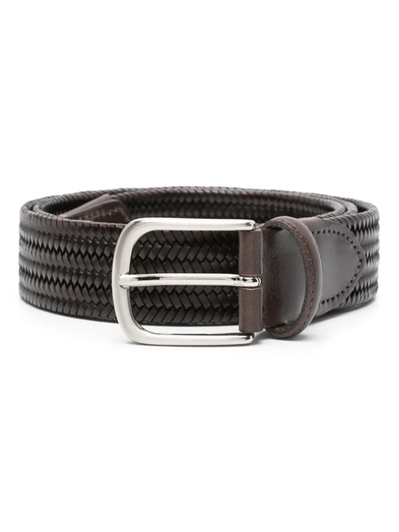  Eraldo Ceinture En Cuir à Design Tressé - Noir 