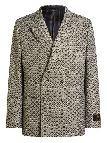  Etro Blazer à Boutonnière Croisée - Noir 