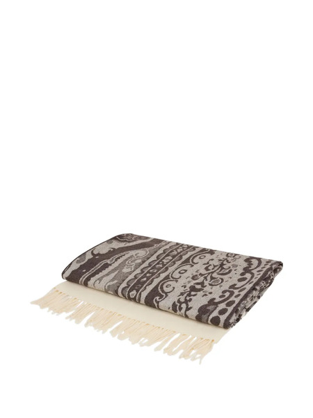  Etro Home Couverture à Motif Cachemire En Jacquard (140 Cm X 180 Cm) - Gris 