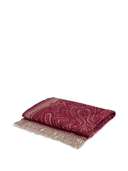  Etro Home Couverture à Motif Cachemire En Jacquard (140 Cm X 180 Cm) - Rouge 