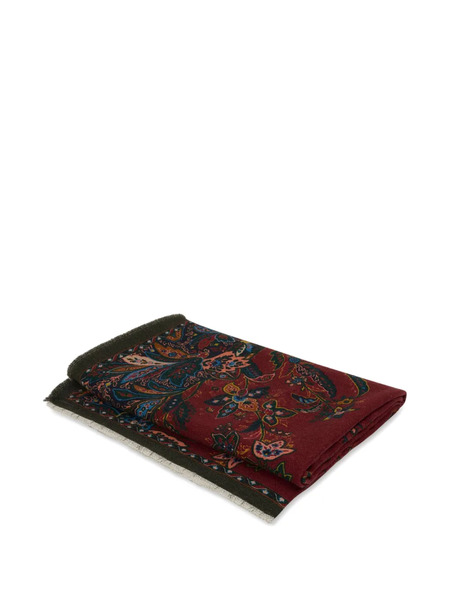  Etro Home Couverture Pegaso à Fleurs (140 Cm X 180 Cm) - Rouge 
