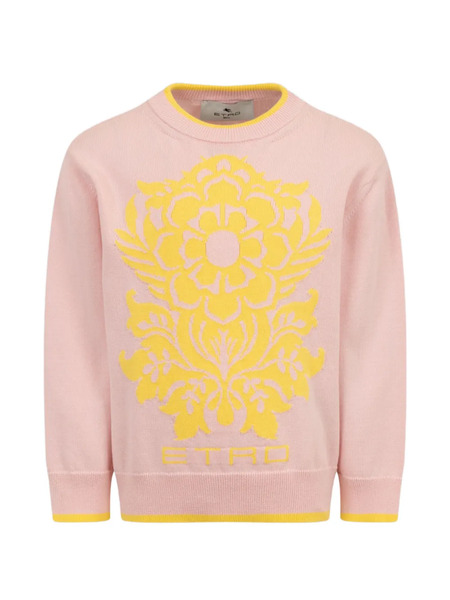  Etro Kids Pull à Fleurs - Rose 