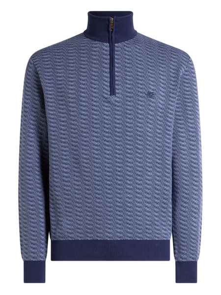  Etro Pull à Broderies - Bleu 