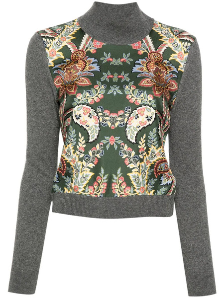  Etro Pull à Empiècement Contrastant - Gris 