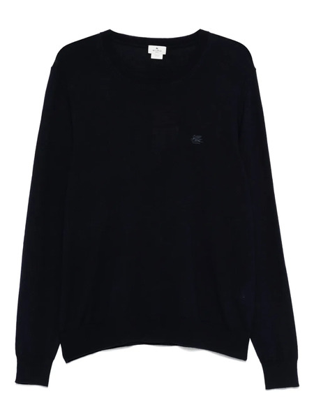  Etro Pull à Logo Brodé - Bleu 