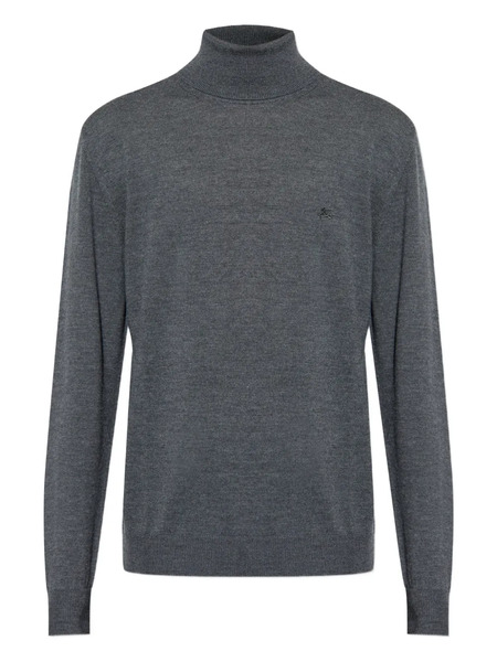  Etro Pull à Logo Brodé - Gris 