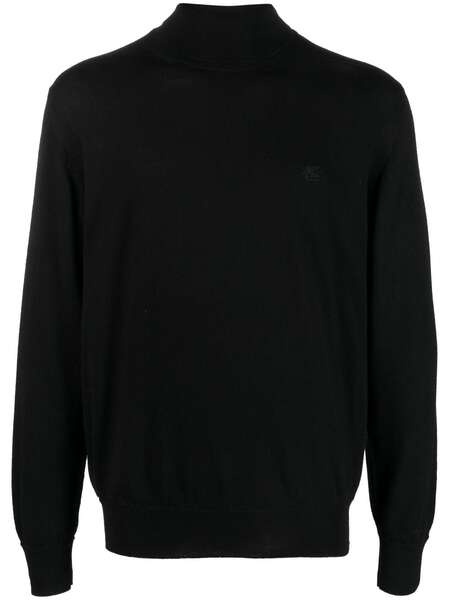  Etro Pull à Logo Brodé - Noir 