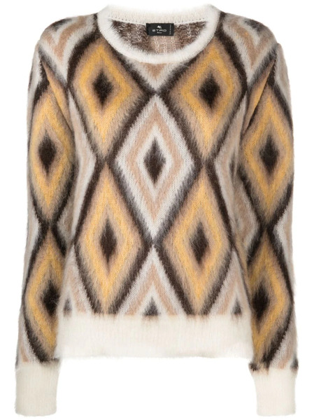  Etro Pull à Losanges - Marron 