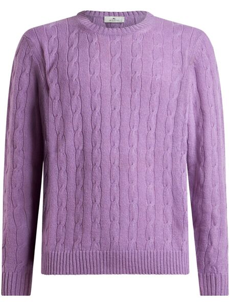  Etro Pull En Maille Torsadée - Violet 
