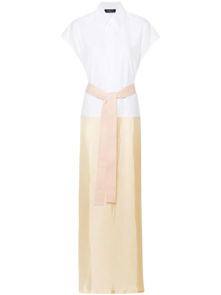  Fabiana Filippi Robe Longue à Design Colour Block - Blanc 