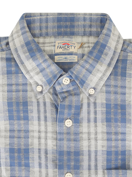  Faherty Checked Button-down Shirt - Bleu 