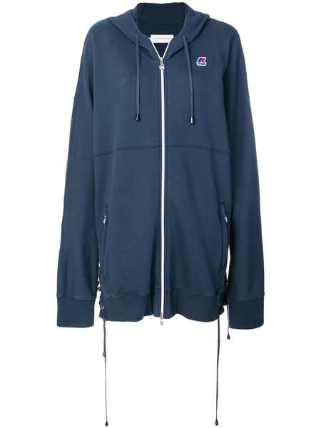  Faith Connexion Sweat Oversize Zippé Kway - Bleu 