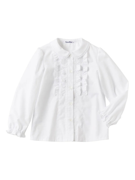 Familiar Blouse à Fronces - Blanc 