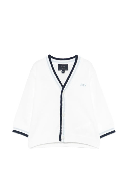  Fay Kids Cardigan à Col V - Blanc 
