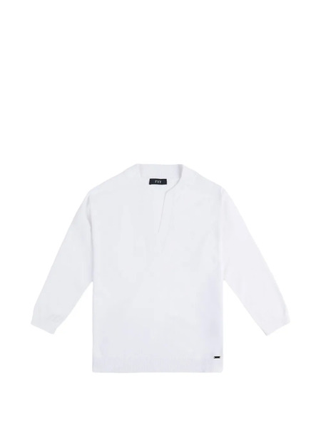  Fay Pull à Col V - Blanc 