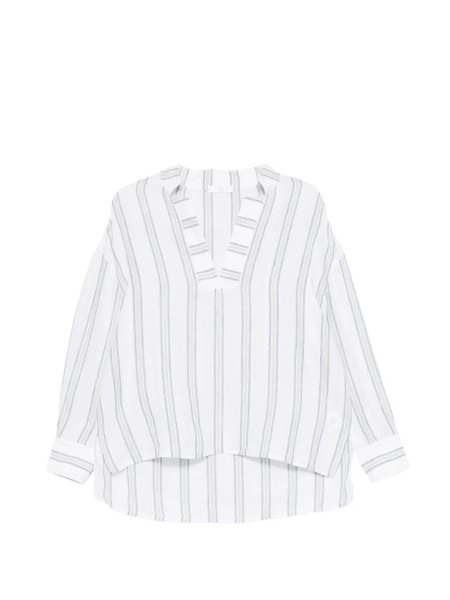  Fedeli Blouse Martin à Rayures - Blanc 