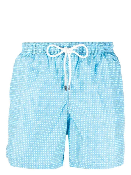  Fedeli Short De Bain Madeira Imprimé - Bleu 