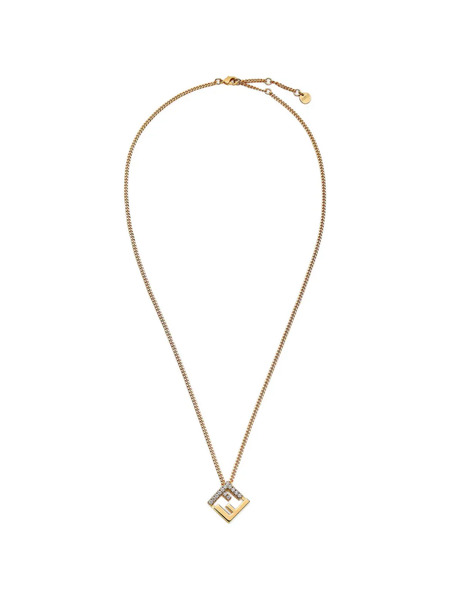  Fendi Forever Crystal-embellished Ff Motif Necklace 