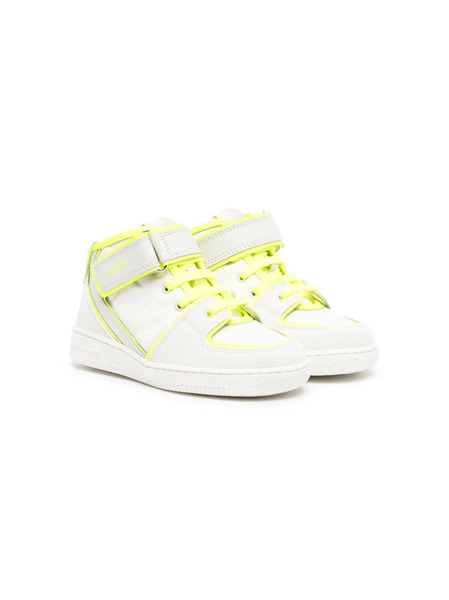  Fendi Kids Baskets à Empiècements Contrastants - Blanc 