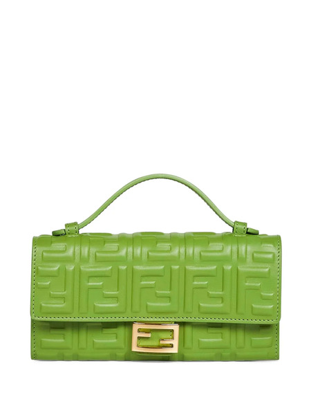  Fendi Portefeuille à Plaque Ff Baguette - Vert 