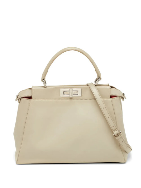  Fendi Pre-owned Peekaboo Turn-lock Handbag - Tons Neutres 
