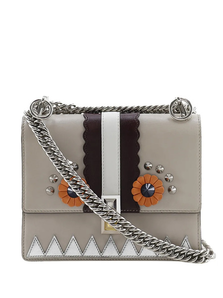  Fendi Pre-owned Petit Sac à Bandoulière Vitello Liberty Lucido Catalan Small Mirror Hypnoteyes Studded Kan I (2010-2026) - Marron 