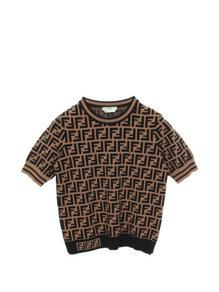  Fendi Pre-owned T-shirt à Motif Zucca (années 2000) - Tons Neutres 