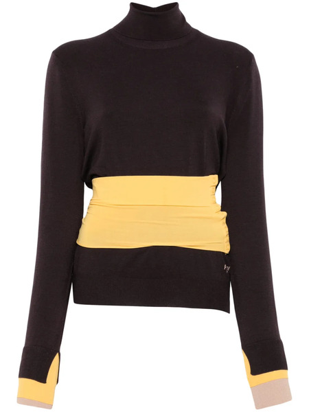  Fendi Pull à Design Asymétrique - Violet 