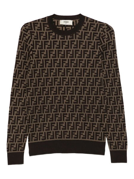  Fendi Pull à Logo - Marron 