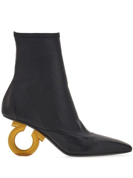  Ferragamo Bottines Elina 70 Mm - Noir 