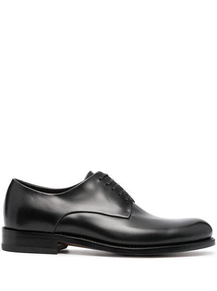  Ferragamo Chaussures Oxford En Cuir à Lacets - Noir 