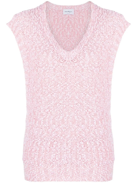  Ferragamo Haut En Maille - Rose 