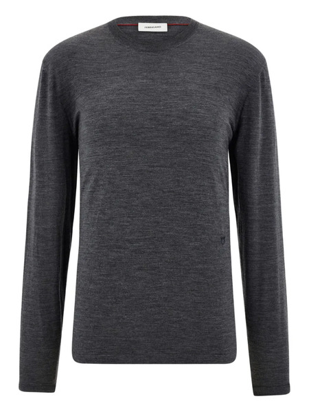  Ferragamo Pull à Col Rond - Gris 