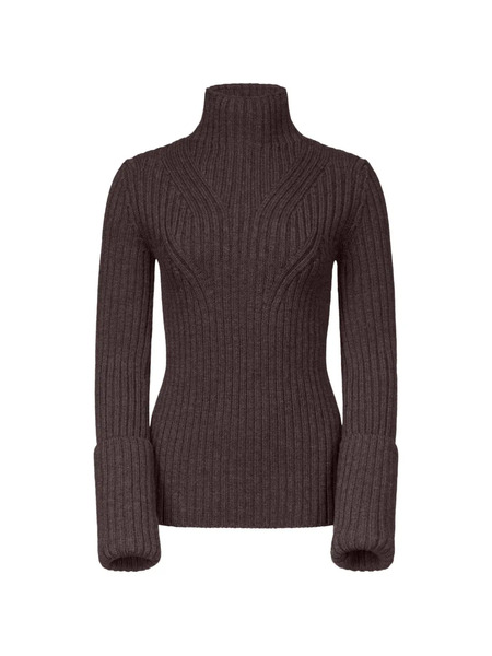  Fforme Pull Astrid En Maille Nervurée - Marron 