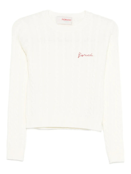  Fiorucci Pull En Maille Torsadée - Blanc 