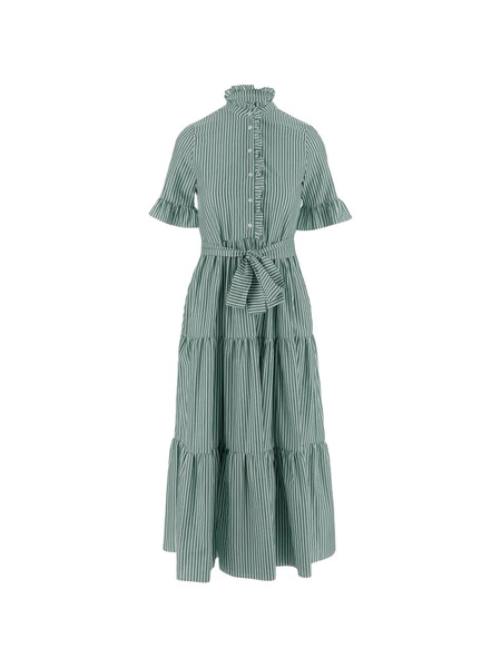  F.it Robe Courte à Rayures - Vert 