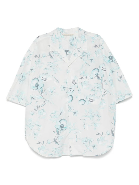  Forme D'expression Chemise à Fleurs - Blanc 